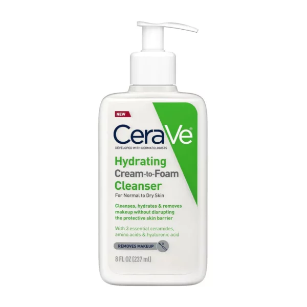 Buy the original CeraVe Hydrating Cream-to-Foam Face Cleanser| 12.0oz(USA) in Lagos Nigeria