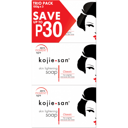 Buy the original Kojie San Skin Lightening Kojic Acid Soap 3 in 1 bar | 100g X 3 in Lagos Nigeria