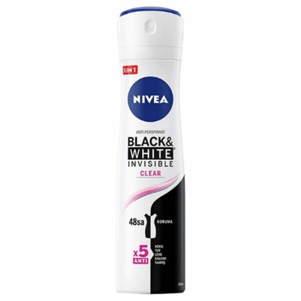 Buy the original Nivea Black & White Invisible Clear Anti-Perspirant Spray in Lagos Nigeria