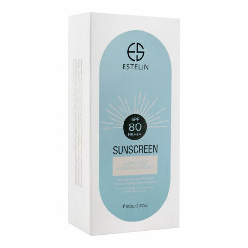 Buy the original Estelin Ultra Light Hydrating Invisible Sunscreen SPF 80 Pa+++- 100g in Lagos Nigeria