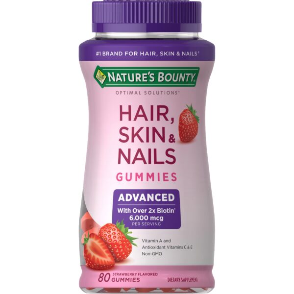 Buy the original Nature Bounty Advanced Hair, Skin & Nails Gummies| 80 Gummies in Lagos Nigeria