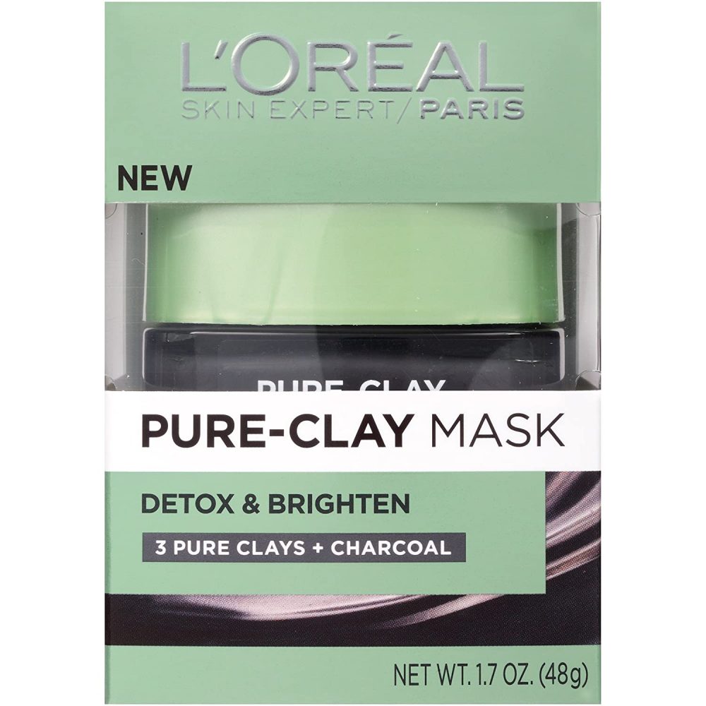Buy the original L'Oreal Paris Skincare Pure Clay Face Mask with Charcoal for Dull Skin to Detox & Brighten Skin in Lagos Nigeria