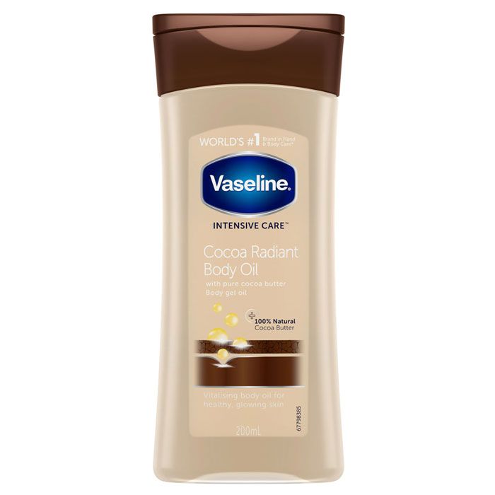 Buy the original Vaseline Cocoa Radiant Body Oil in Lagos Nigeria