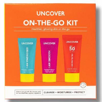 Buy the original Uncover On-The-Go Kit ( 3 step Routine Cleanser 30ml Spf 50 sunscreen 40ml Moisturizer 30ml) in Lagos Nigeria