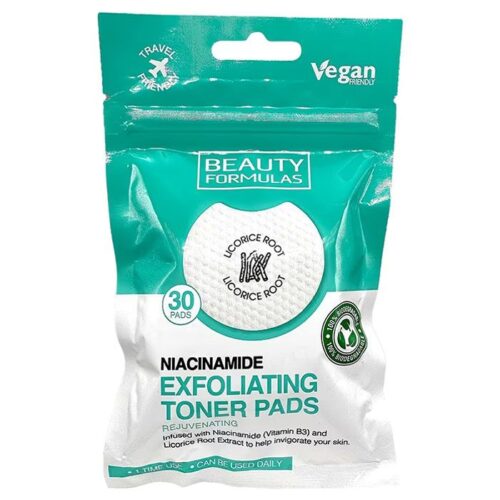 Buy the original Beauty Formulas Niacinamide Exfoliating Toner Pads | 30 Pads in Lagos Nigeria