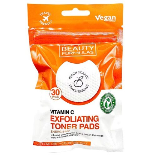 Buy the original Beauty Formulas Vitamin C Exfoliating Toner Pads | 30 Pads in Lagos Nigeria