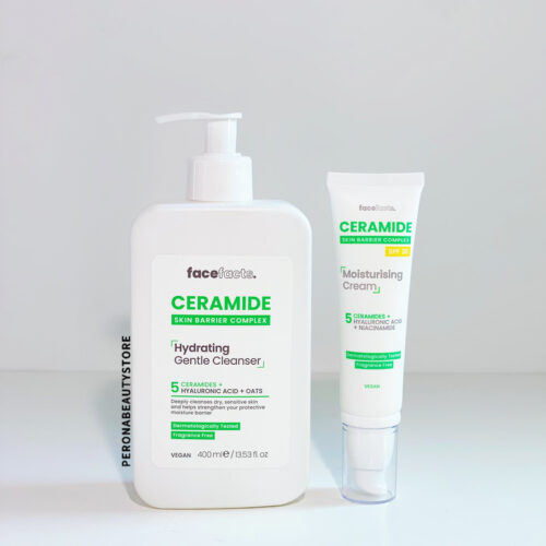 Buy the original (Combo Deal) Face Facts Hydrating Duo-Ceramide Hydrating Gentle Cleanser 400ml & Ceramide Moisturising Gel Face Cream SPF 30 in Lagos Nigeria