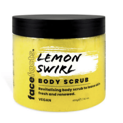 Buy the original Face Facts Lemon Swirl Body Scrub in Lagos Nigeria