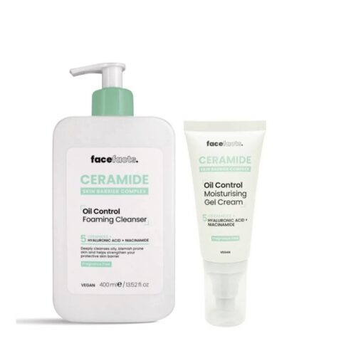 Buy the original (Combo Deal) Face Facts Ceramide Oil Control Foaming Cleanser 400ml & Face Facts Ceramide Oil Control Moisturising Gel Cream 50ml in Lagos Nigeria
