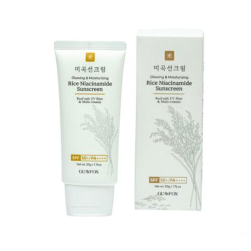 Buy the original Glamfox Rice Niacinamide Sunscreen SPF 50+/PA++++ in Lagos Nigeria