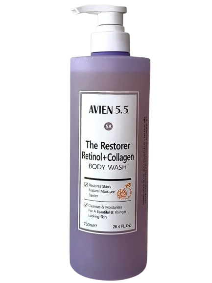 Buy the original Avien 5.5 The Restorer Retinol + Collagen Body Wash 750ml in Lagos Nigeria