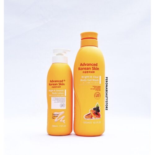 Buy the original (Combo Deal) Advanced Korean Skin Bright and Smooth Body Lotion & Advanced Korean Skin Papaya & Mulberry Body Gel Wash in Lagos Nigeria