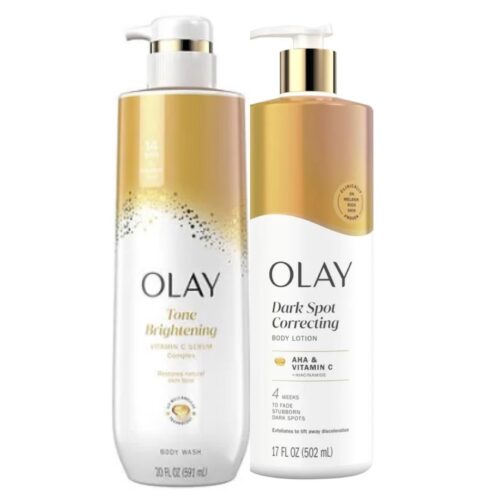 Buy the original (Combo Deal) Olay Tone Brightening Vitamin C Serum Body Wash & Olay Dark Spot Correcting Body Lotion in Lagos Nigeria