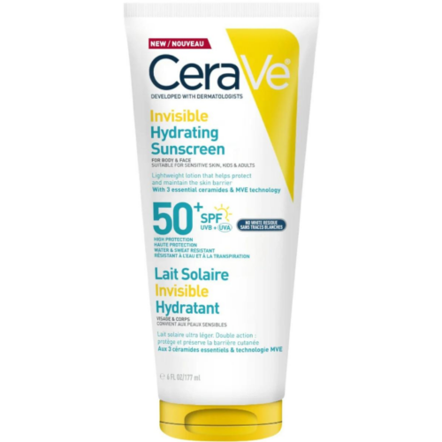 Buy the original CeraVe Invisible Hydrating Sunscreen SPF 50+ UVB + UVA 2.5 FL 177ml in Lagos Nigeria