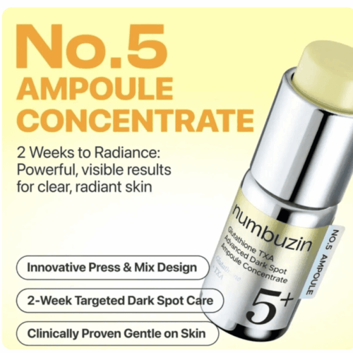 Buy the original Numbuzin No.5 Glutathione TXA Advanced Dark Spot Ampoule Concentrate in Lagos Nigeria